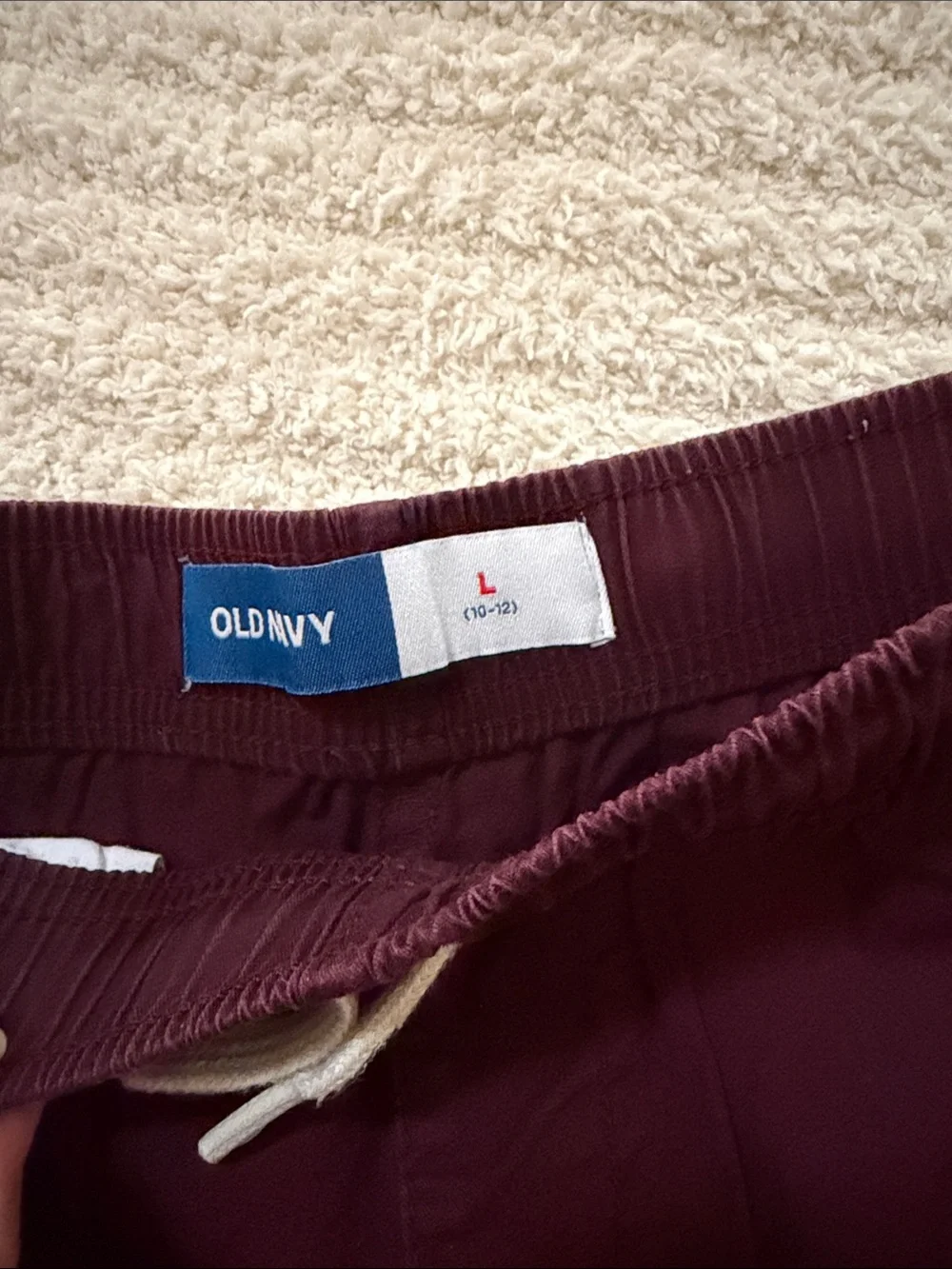 Old Navy Boys Drawstring Shorts Set - Brown & Burgundy